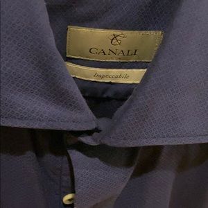 Gorgeous postal blue impeccable Canali dress shirt